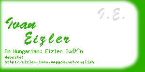 ivan eizler business card